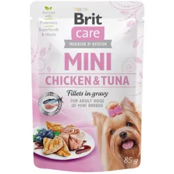 Šlapias šunų maistas Brit Care Mini Chicken & Tuna, vištiena-tunas, 0.085 kg