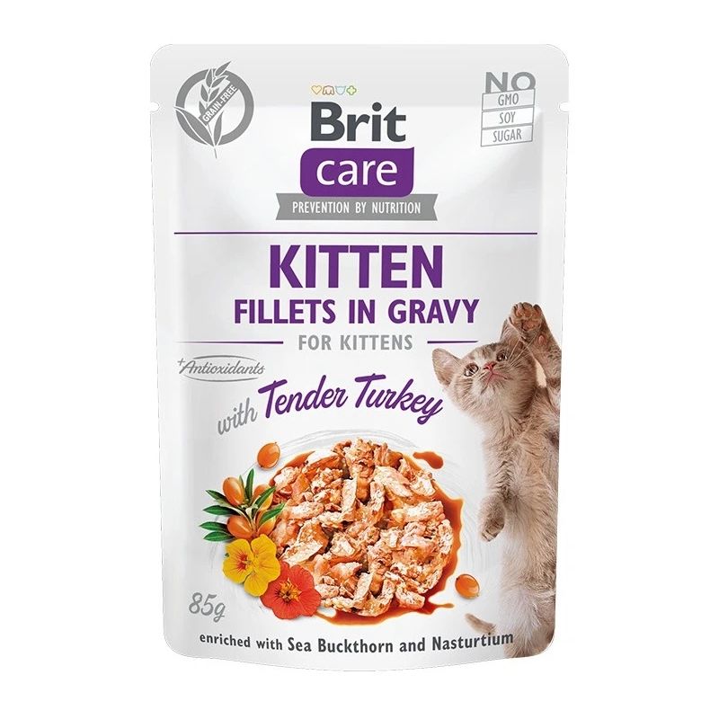 Kassi märgtoit Brit Care Kitten Tender Turkey, kanaliha-kalkun, 0.085 kg