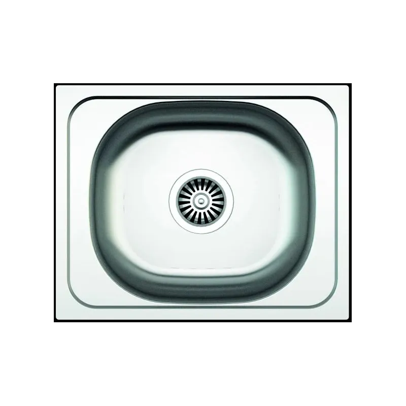 Virtuves izlietne Asil Krom AS74, nerūsējošais tērauds, 50 cm x 40 cm x 15 cm, nerūsējošā tērauda