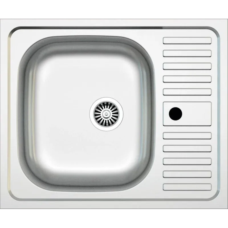 Virtuves izlietne Asil Krom AS23, nerūsējošais tērauds-metāls, 60 cm x 50 cm x 15 cm, nerūsējošā tērauda