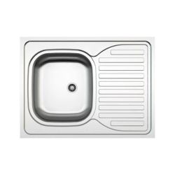 Кухонная мойка Asil Krom AS30, нержавеющая сталь, 80 см x 60 см x 15 см