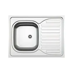 Кухонная мойка Asil Krom AS30, нержавеющая сталь, 80 см x 60 см x 15 см