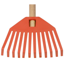 Bērnu grābeklis 195x780mm,oranžs,koka kāts