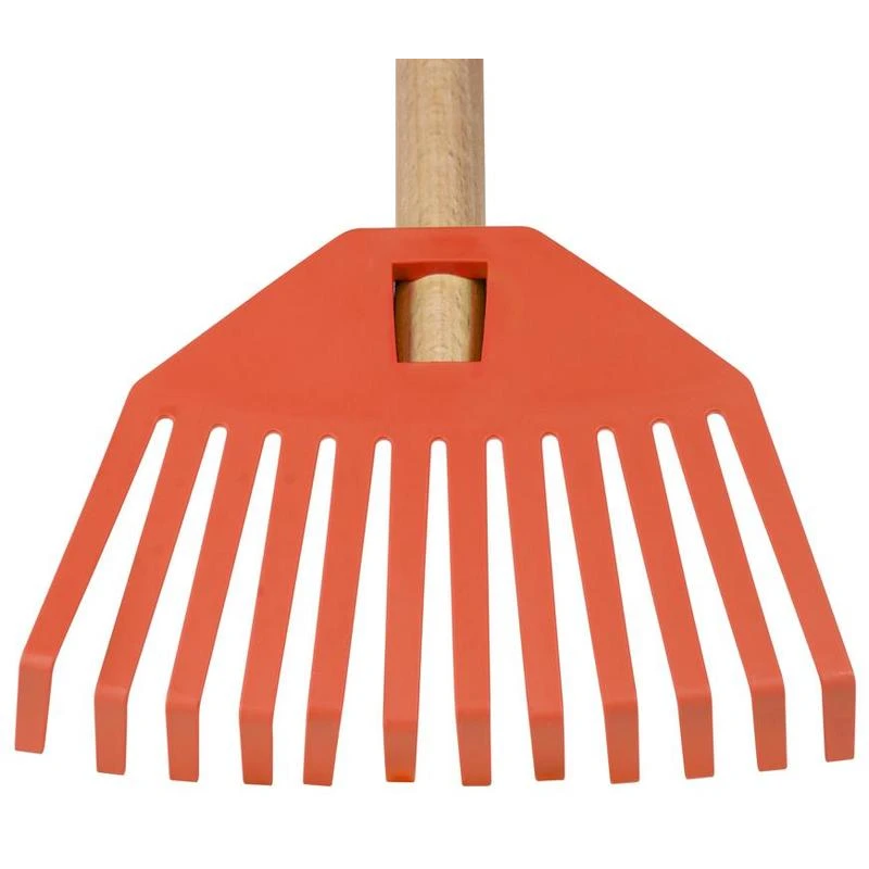 Bērnu grābeklis 195x780mm,oranžs,koka kāts