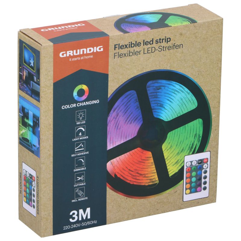 Lente led 180led rgb 3m