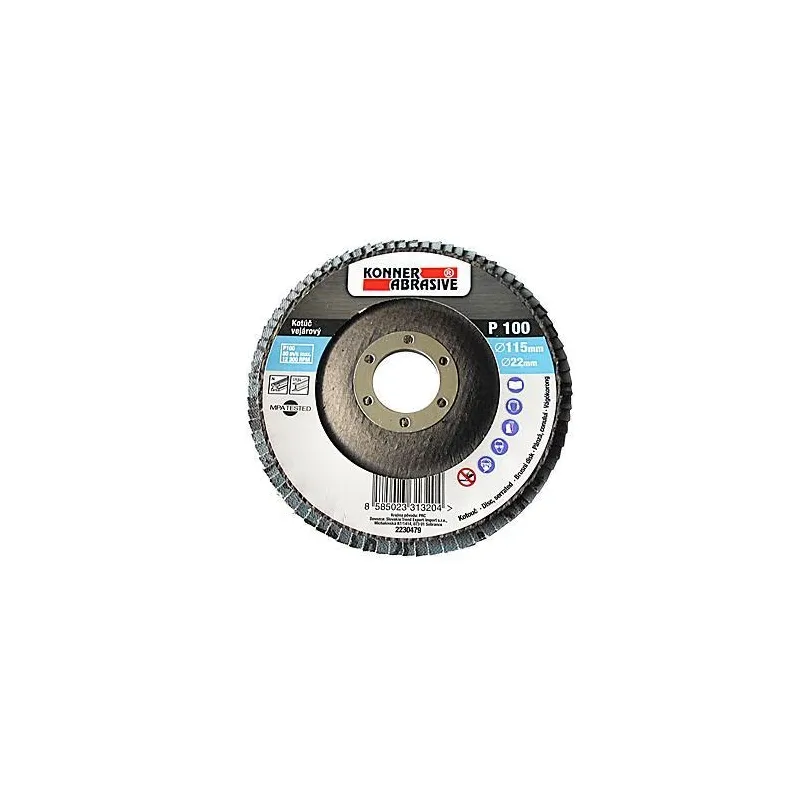 Slīpēšanas disks metālam 125x22mm,A100,KONNER