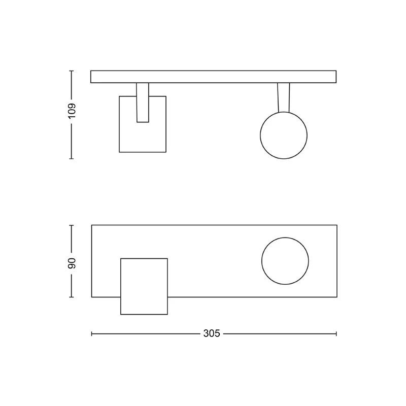 Šviestuvas nukreipiamasis Philips Runner, 20 W, GU10