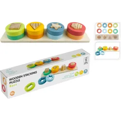 Rotaļlieta koka puzle figūras 8gab