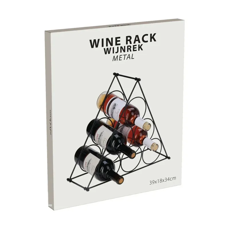 Pudeļu turētājs metāla 6 pudelēm