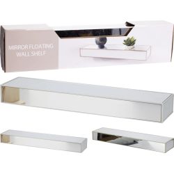 Plaukts sienas pp un stikls 45.5x10x5cm