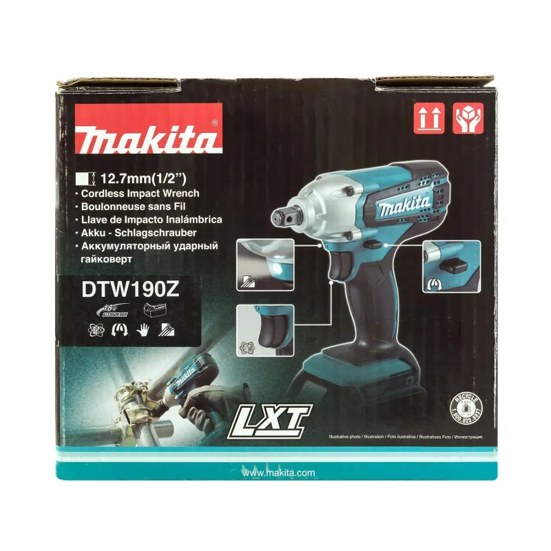 Akumulatora uzgriežņa atslēga Makita DTW190Z DTW190Z, 18 V