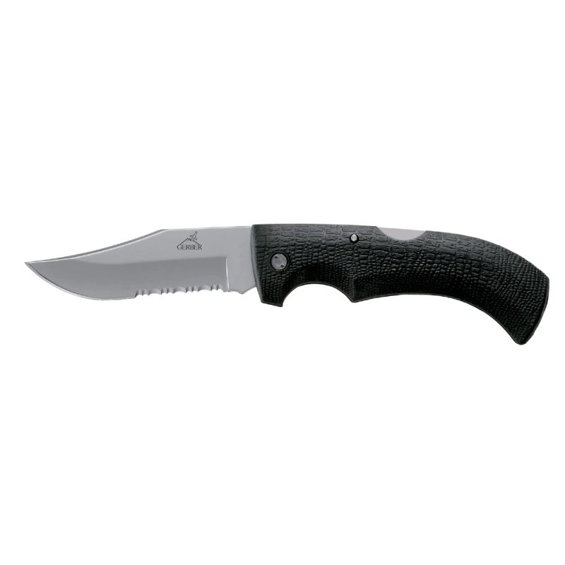 Nazis gator clip point, serrated