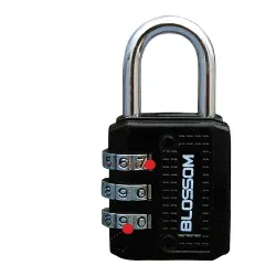 Padlock 30 mm Blossom, galvanized, 3 number codes