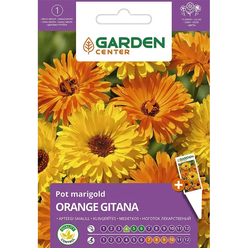 Sēklas Garden Center klinģerītes Orange Gitana, 2 g