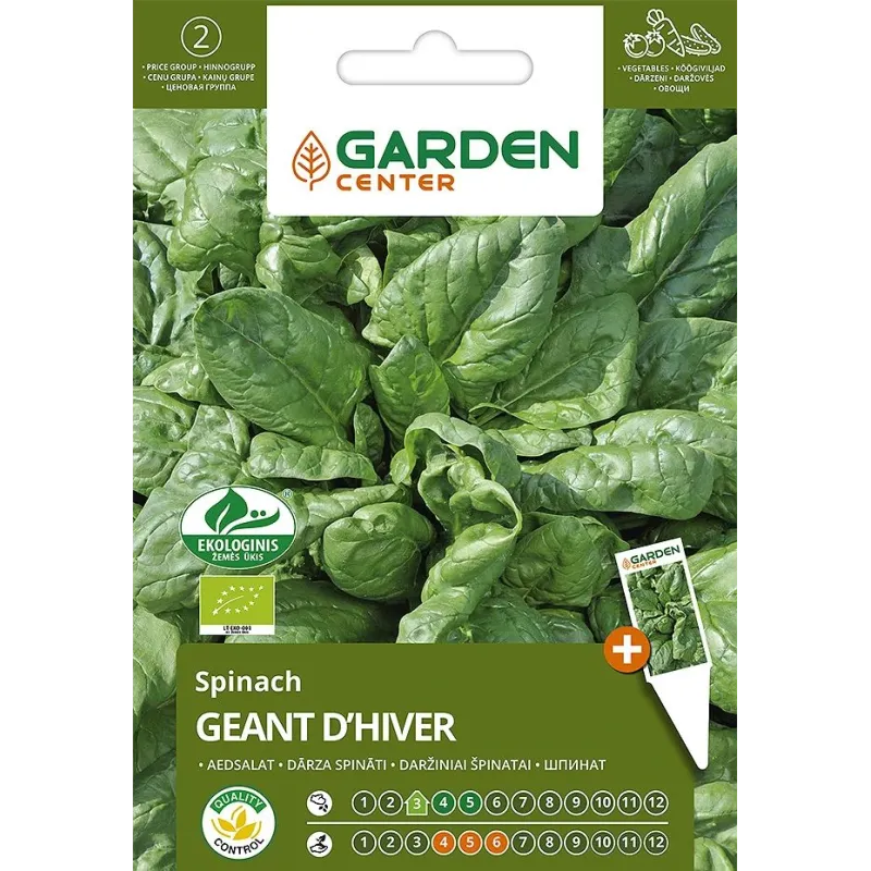 Sēklas Garden Center, spināti GEANT D'HIVER, 2 g