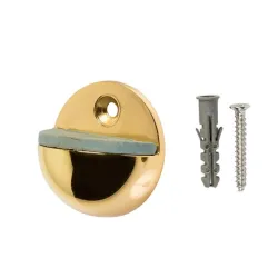 Durvju atbalsts Haushalt DS013CC, 2.5 cm, DIA 4.5 cm, gumija-tērauds, dzeltena krās.