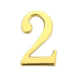 Uksenumber Haushalt GP-2, 4.5 cm x 2.8 cm, tsink, kuldne v.