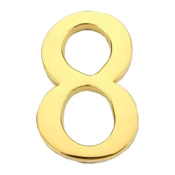 Uksenumber Haushalt GP-8, 4.5 cm x 2.8 cm, tsink, kuldne v.