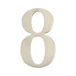 Uksenumber Haushalt SS-8, 6.2 cm x 3.5 cm, roostevaba teras, roostevaba teras v.