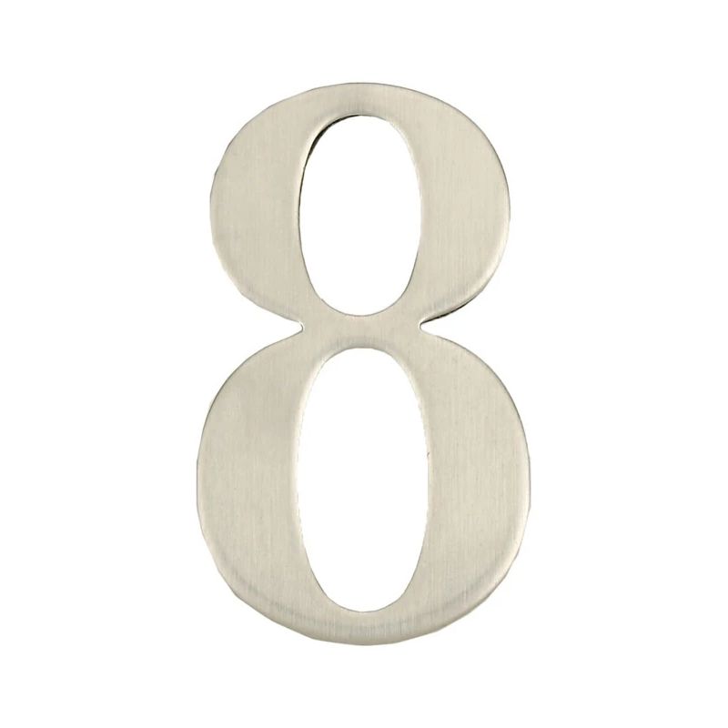 Uksenumber Haushalt SS-8, 6.2 cm x 3.5 cm, roostevaba teras, roostevaba teras v.