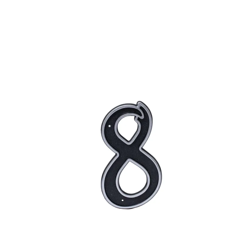 Numurs 8 plastmasas melnā krāsā 150 mm