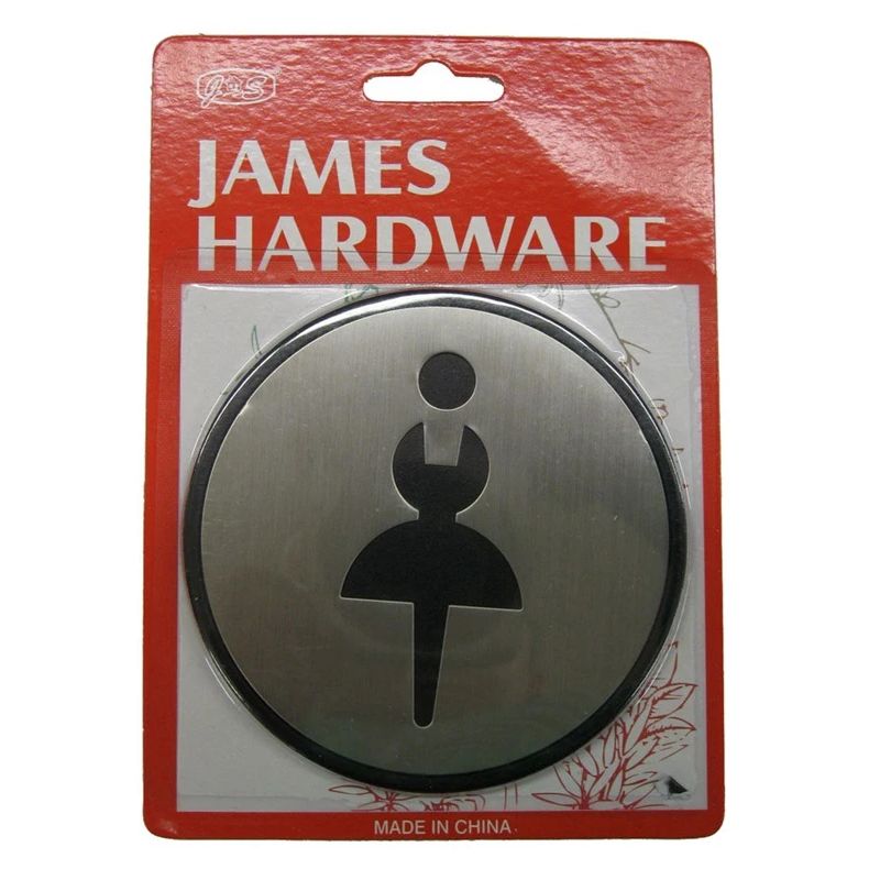 Infomärk Haushalt SN001-2 SS, 0.3 cm, DIA 9.7 cm, plastik-roostevaba teras, must v.-roostevaba teras v.