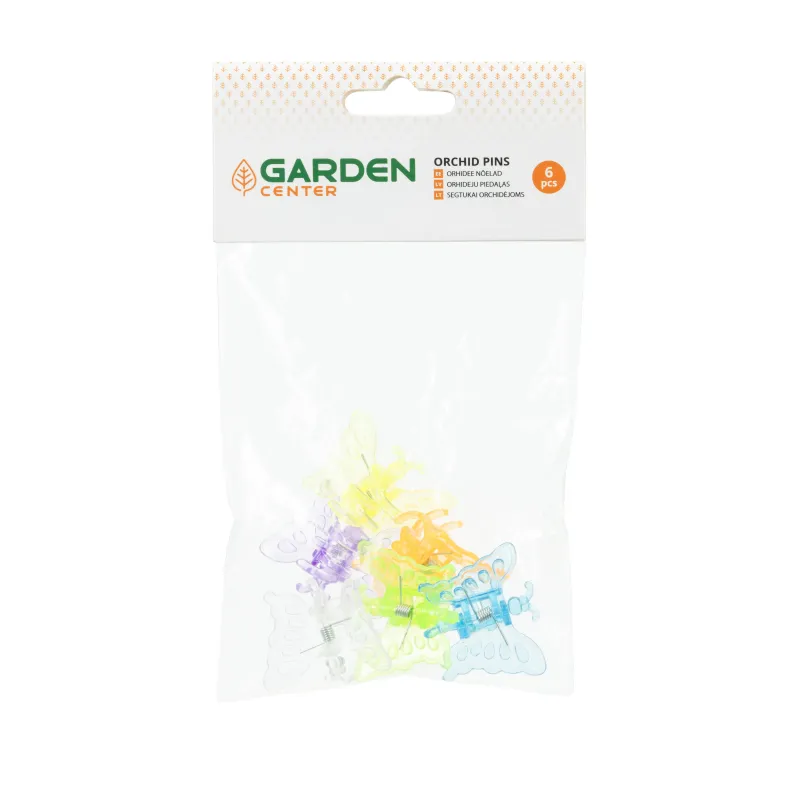 Fiksācijas klipsis orhidejām Garden Center, plastmasa, daudzkrāsaina, 6 gab.