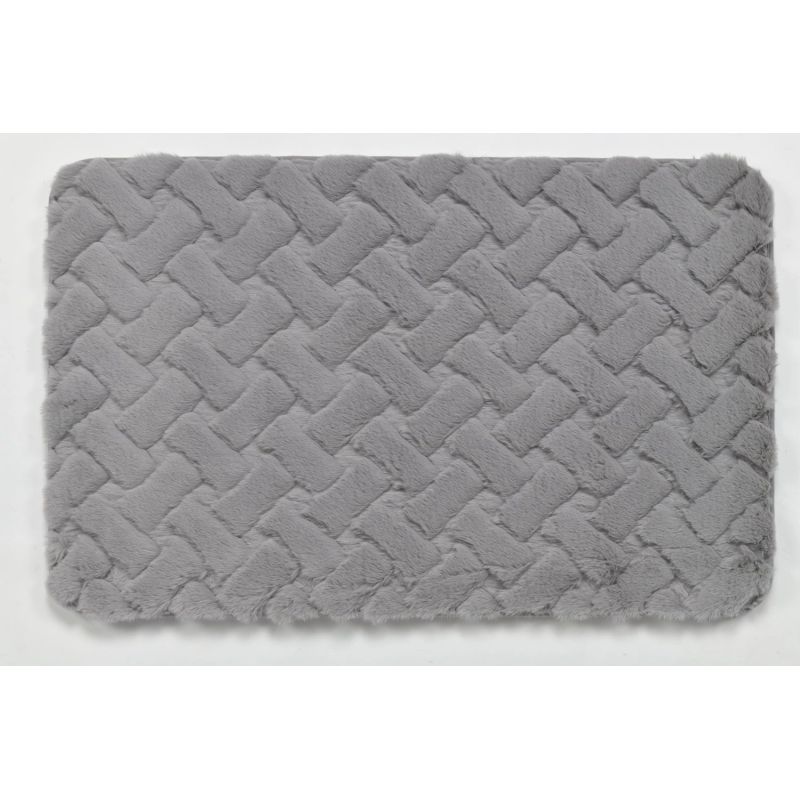 Vannas istabas paklājs Domoletti BMA1298D, pelēka, 81 cm x 51 cm