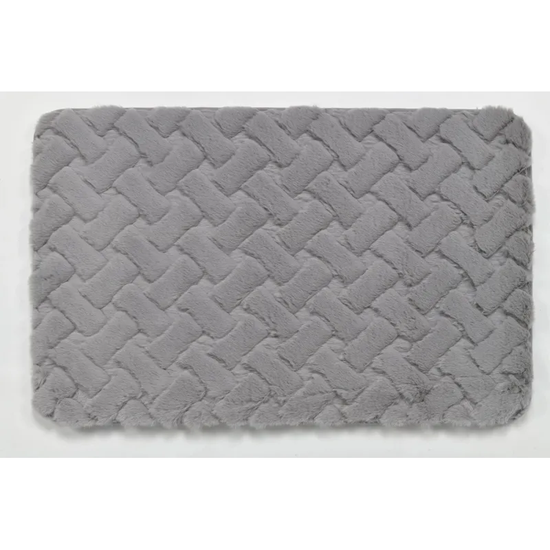 Vannas istabas paklājs Domoletti BMA1298D, pelēka, 81 cm x 51 cm