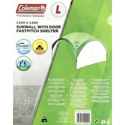 Lapenes siena Coleman Fast Pitch, 365 cm, sudraba krās.