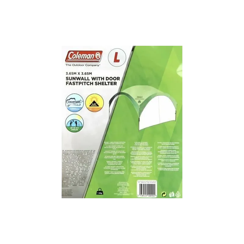 Pavėsinės siena Coleman Fast Pitch, 365 cm, sidabro sp.
