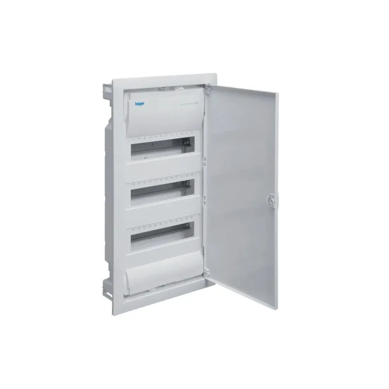 Moduļu panelis Hager VU36NE, zemapmetuma, IP30, 36 mod., balta krās.