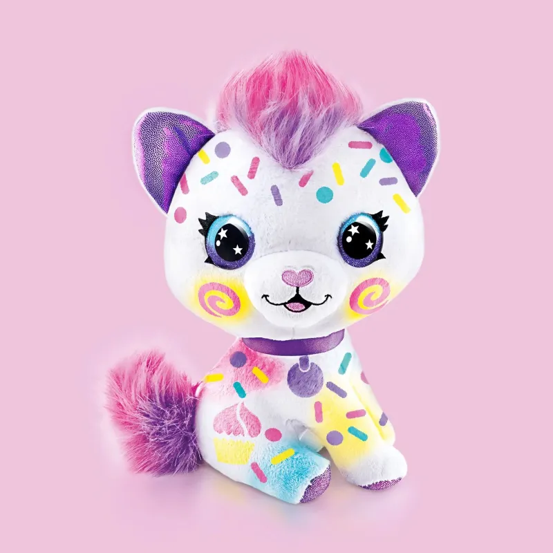 AIRBRUSH PLUSH Plīša DIY komplekts Kaķēns ar aerogrāfu, 25 cm