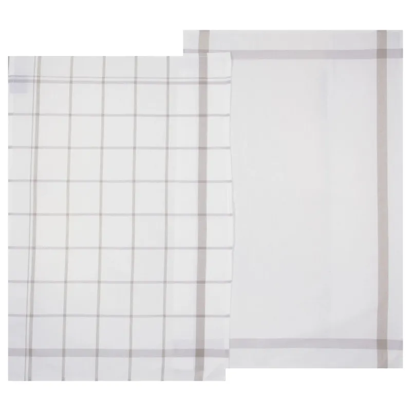 Virtuves dvieļu komplekts Atmosphera, balta krās.-pelēka krās., 45 cm x 70 cm, 2 gab.