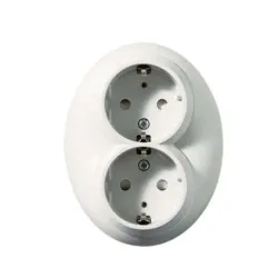 Kontaktligzda Schneider Electric Renova WDE006885, Iezemēta rozete, IP20, balta krās.