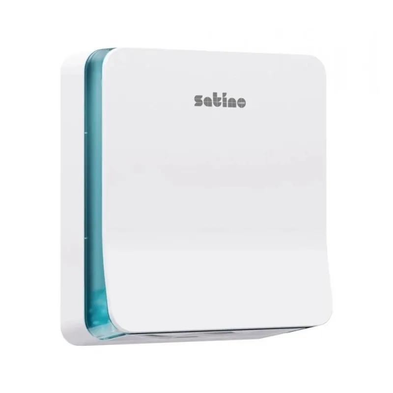 Popierinių rankšluoščių lapeliais dozatorius mažas PT2, Satino