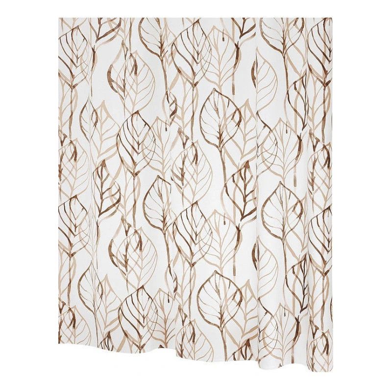 Dušas aizkars Ridder Leaves 32618, brūna-smilškrāsas, 200 cm x 180 cm