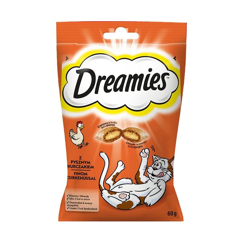 Лакомство для кошек Dreamies Snacks, курица, 0.06 кг