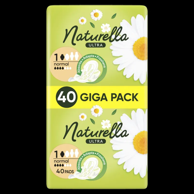 Naturella Ultra Normal Size 1 Higiēniskās Paketes Ar Spārniņiem, 40 gab