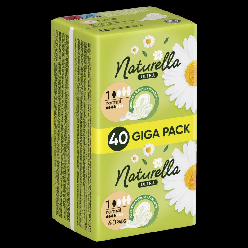 Naturella Ultra Normal Size 1 Higiēniskās Paketes Ar Spārniņiem, 40 gab
