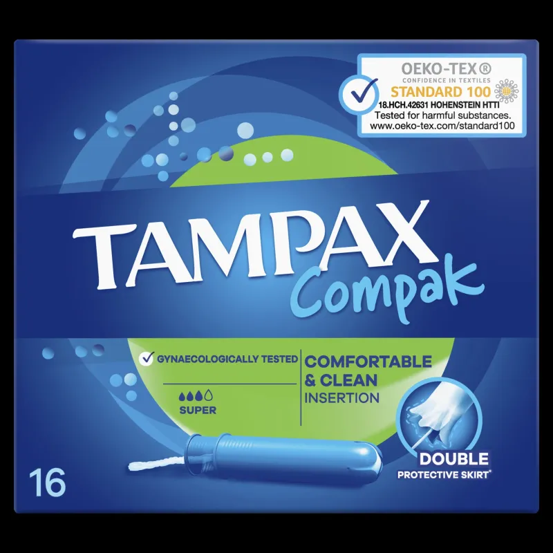Tampax Compak Super Tampoonid Aplikaatoriga, 16 tk