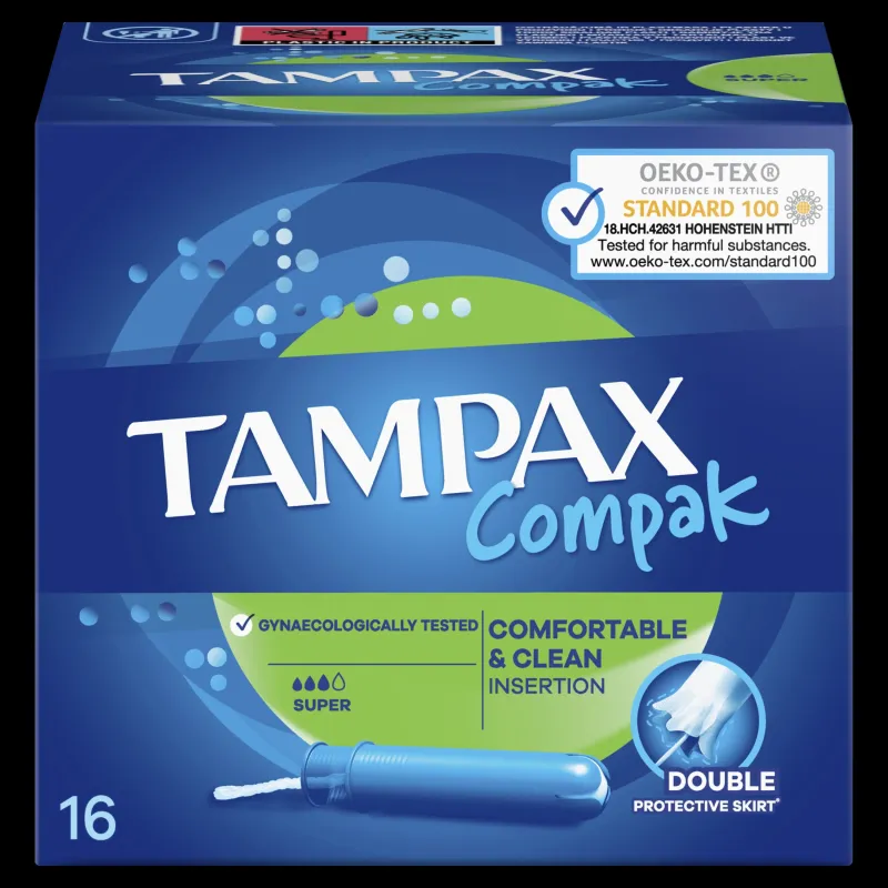 Tampax Compak Super Tampoonid Aplikaatoriga, 16 tk
