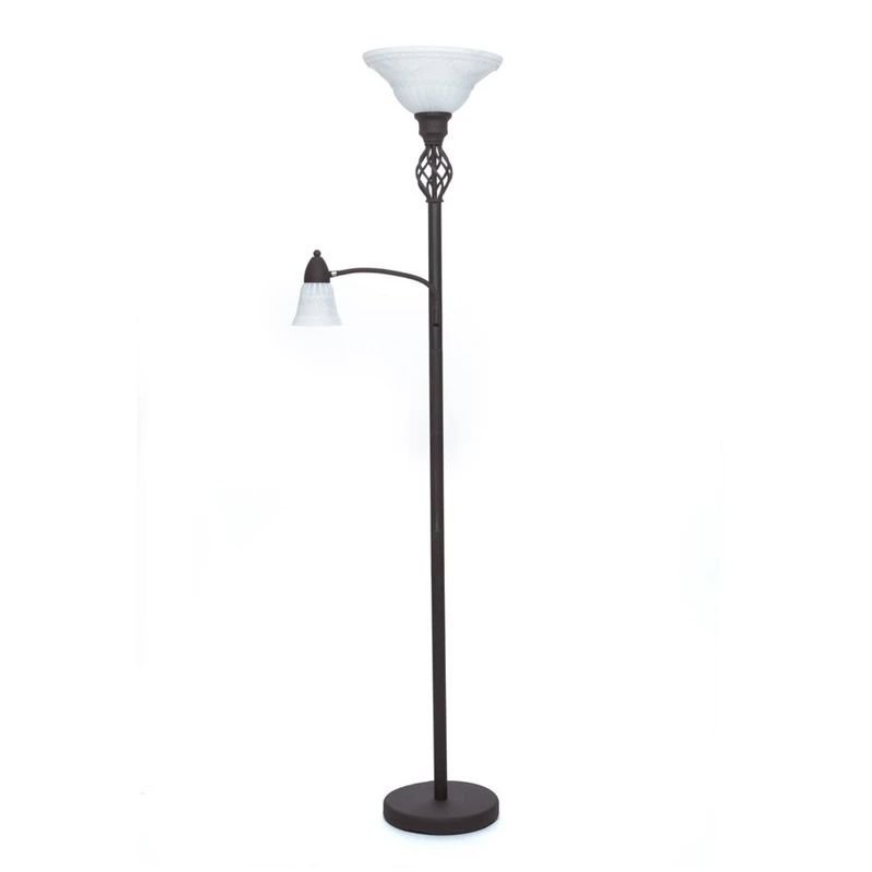 Rustica grīdas lampa e27 + e14 rūsas