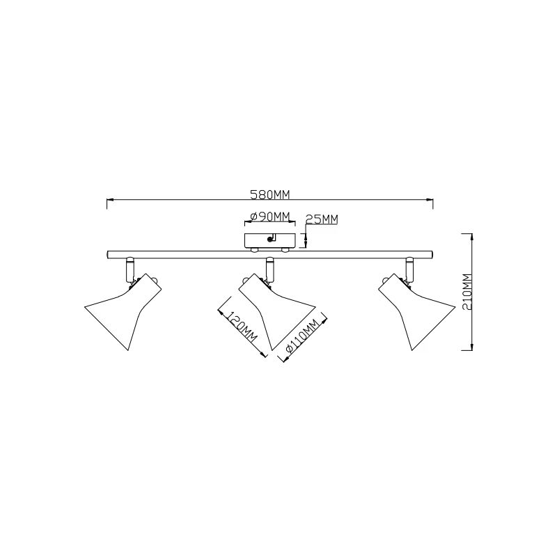 Lampa griestu nina r80163002 3x40w e14