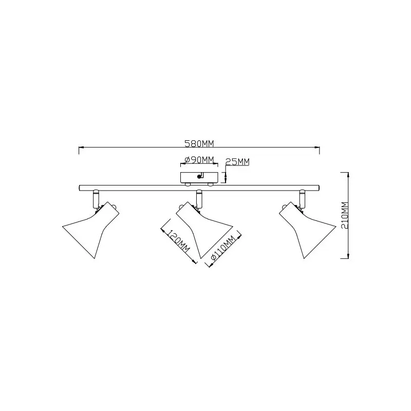 Lampa pārvietojams Reality Nina R80163002, E14, 3 x 40 W