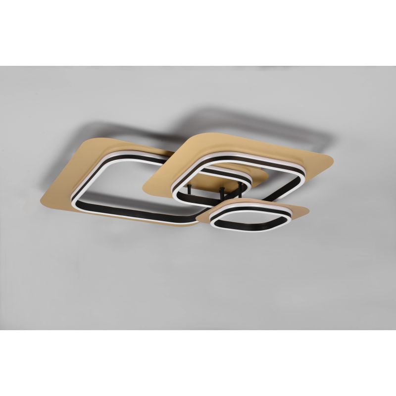 Lampa griestu led lugo 74 cm melns-zelts