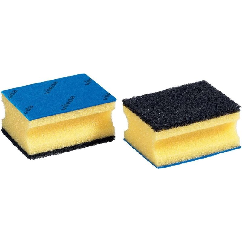Губка для чистки Vileda GLITZI PLUS VILE00144, черный цв.-желтый цв., 3 шт.