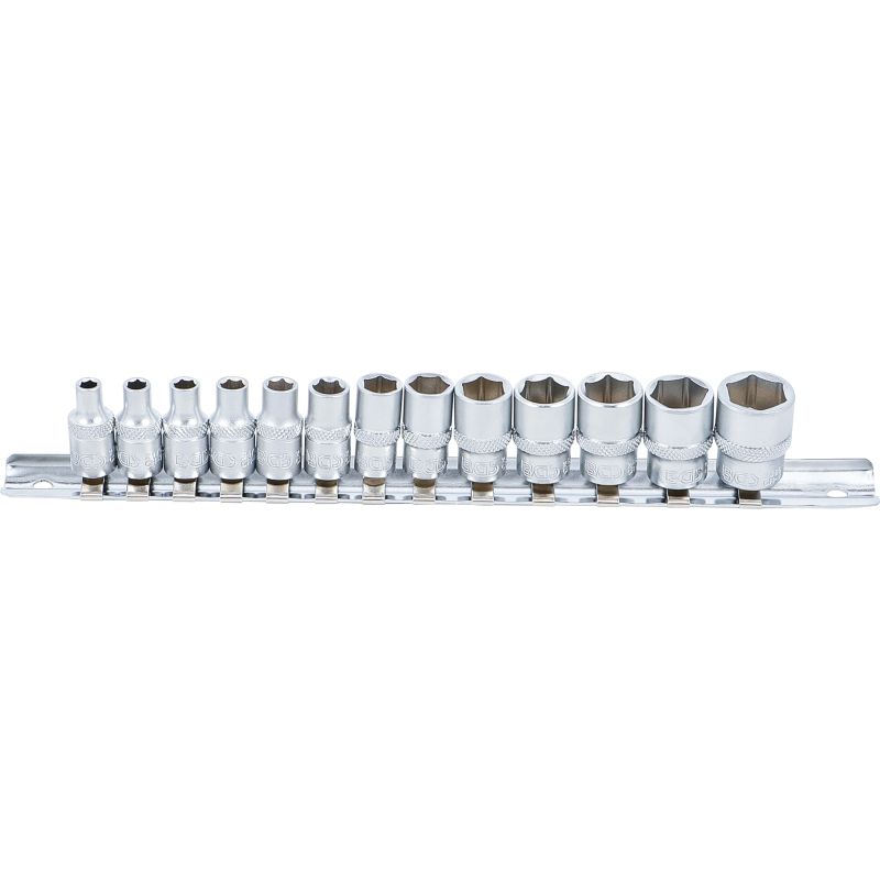 Socket Set, Hexagon - 6.3 mm ,1-4, Drive - 4 - 14 mm - 13 pcs.