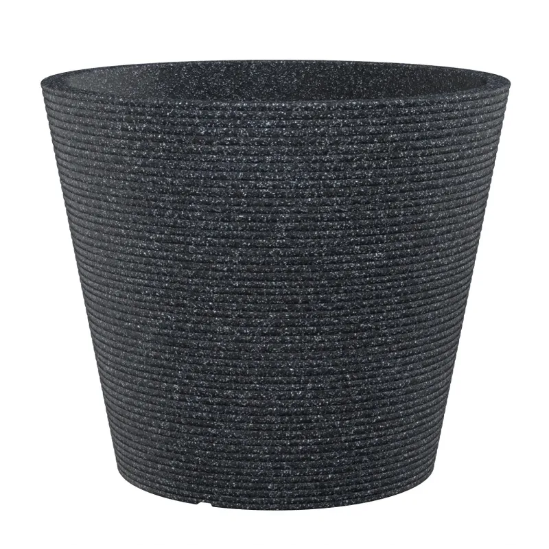 Puķu pods Scheurich 242-40, plastmasa, melna krās.