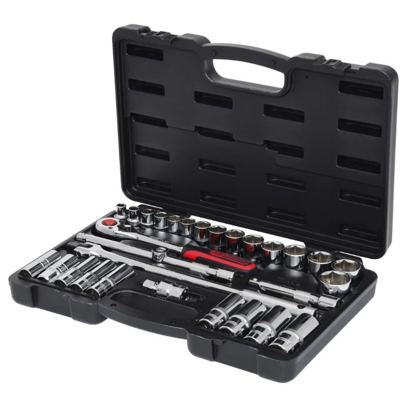 1-2 CHROME+ uzgriežņu galvu komplekts, collu izmēri 30pcs, KS Tools